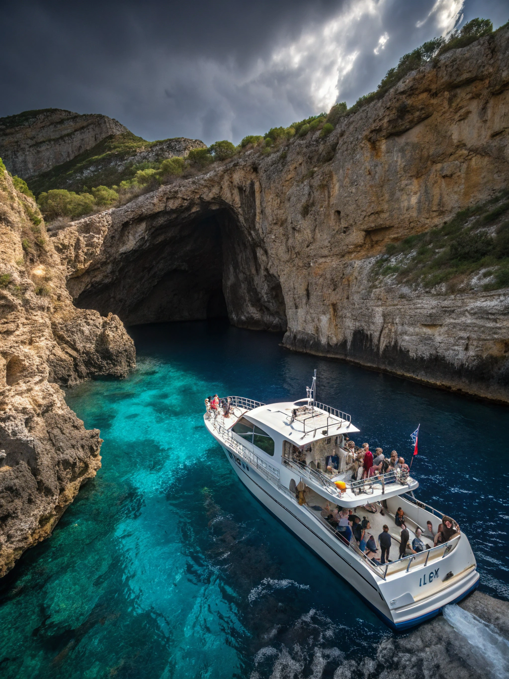 Speedboat tour visiting Haxhi Ali Cave along Karaburun peninsula